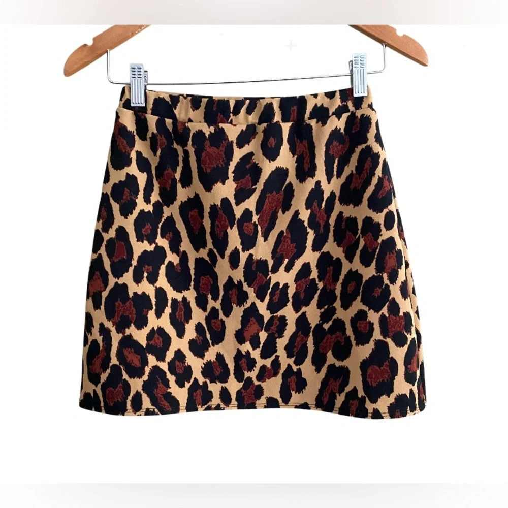 Olivia Rae: Leopard Print Mini Skirt
